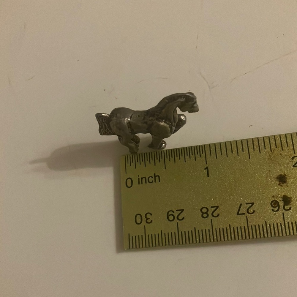 Miniature Silver tone Horse Figurine